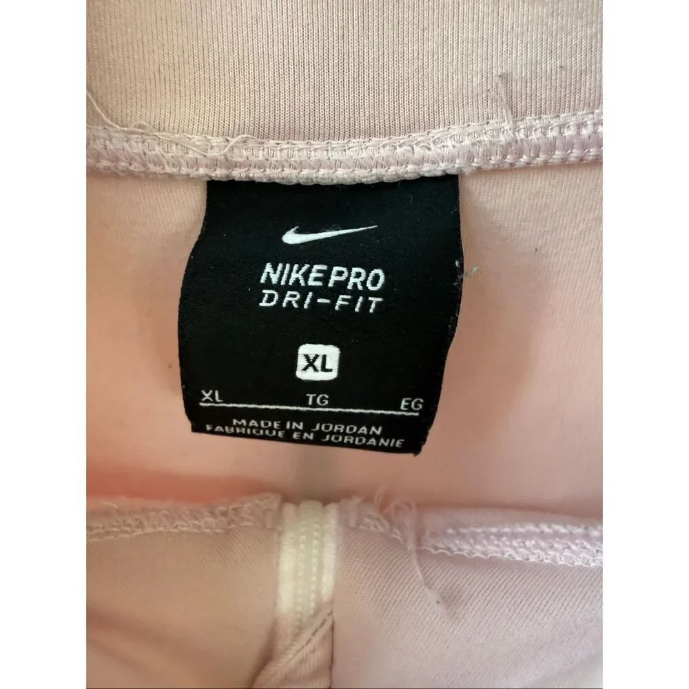 Nike  Pro Therma Warm Dri  Fit 1/2 Zip Top CU4329 Pink Foam Women’s XL
